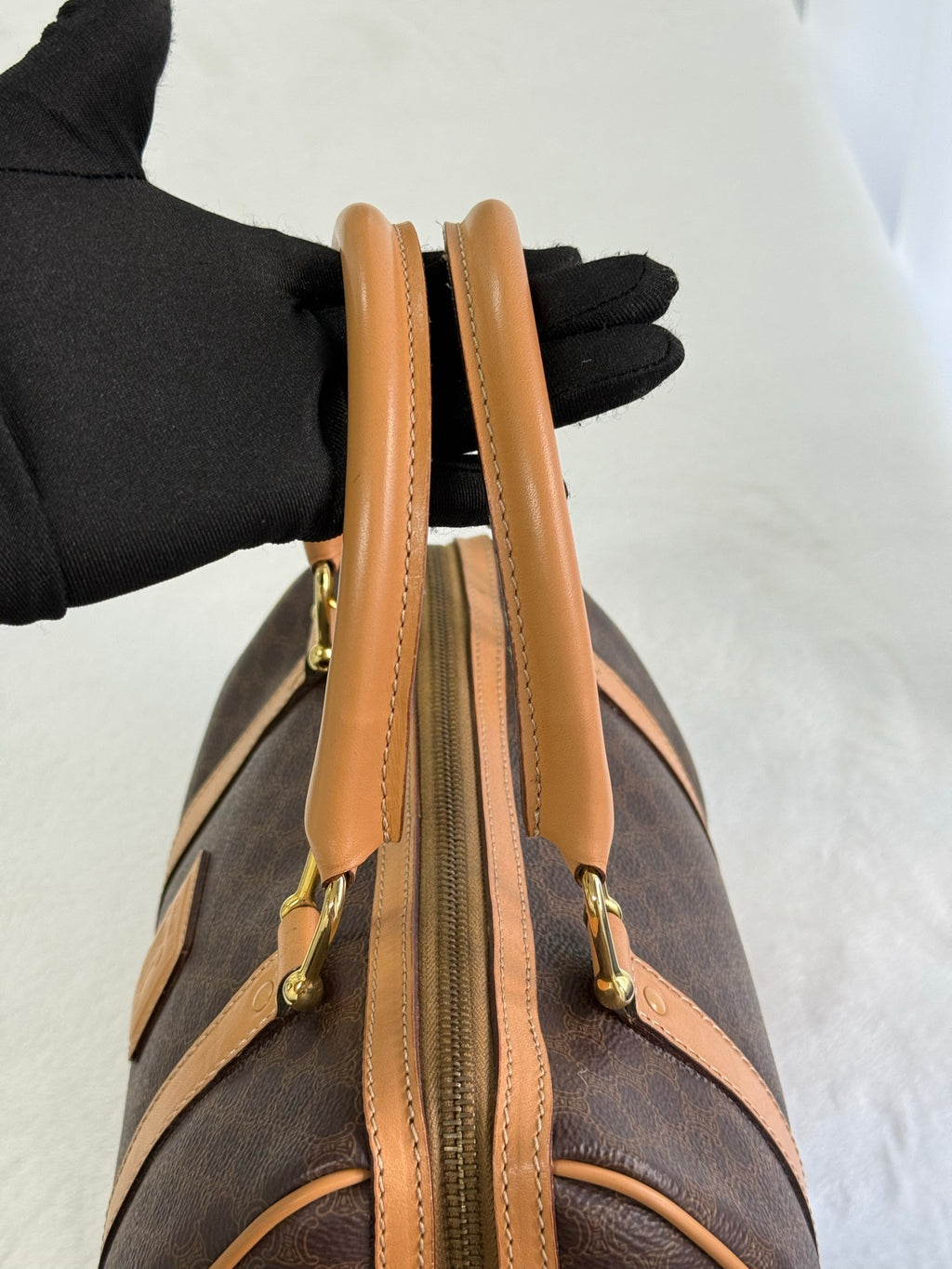 CELINE Macadam Boston Handbag