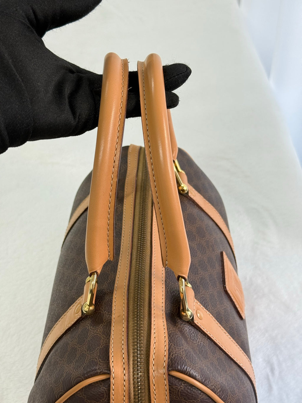 CELINE Macadam Boston Handbag