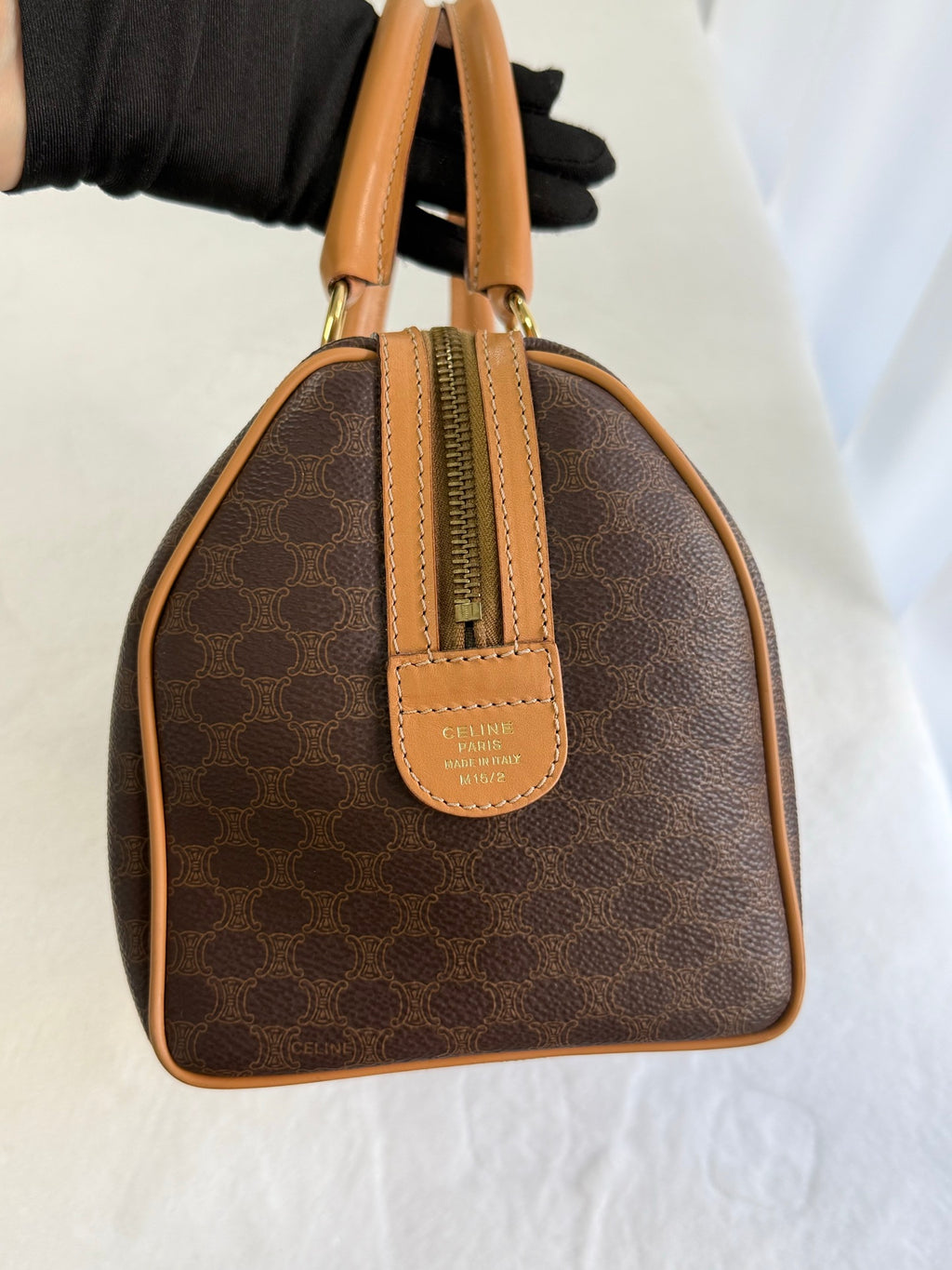 CELINE Macadam Boston Handbag