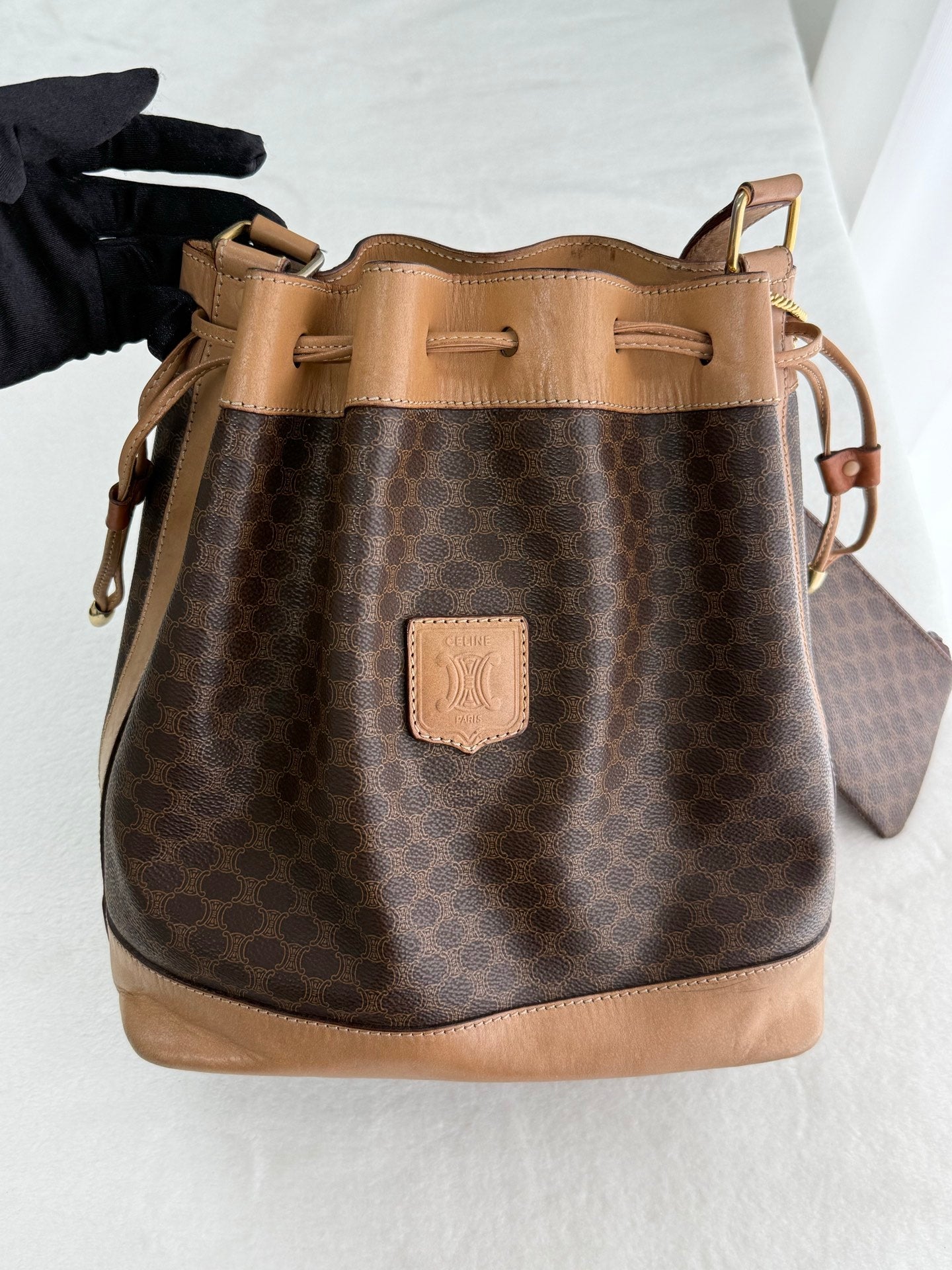 CELINE Macadam Drawstring Bucket Bag