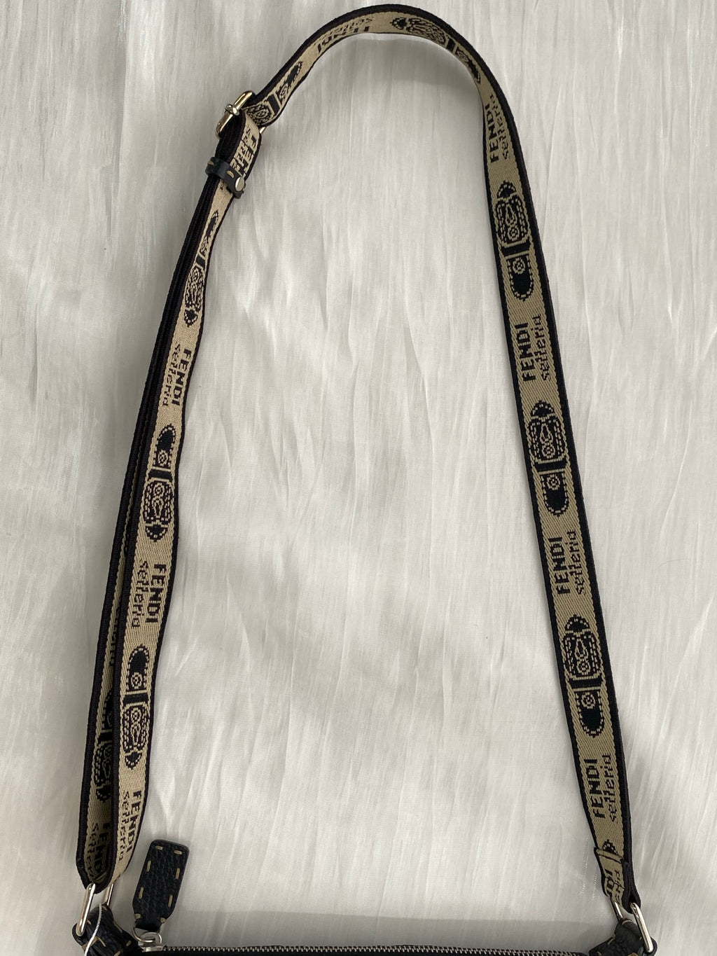 FENDI Cavier Canvas strap Shoulder Bag