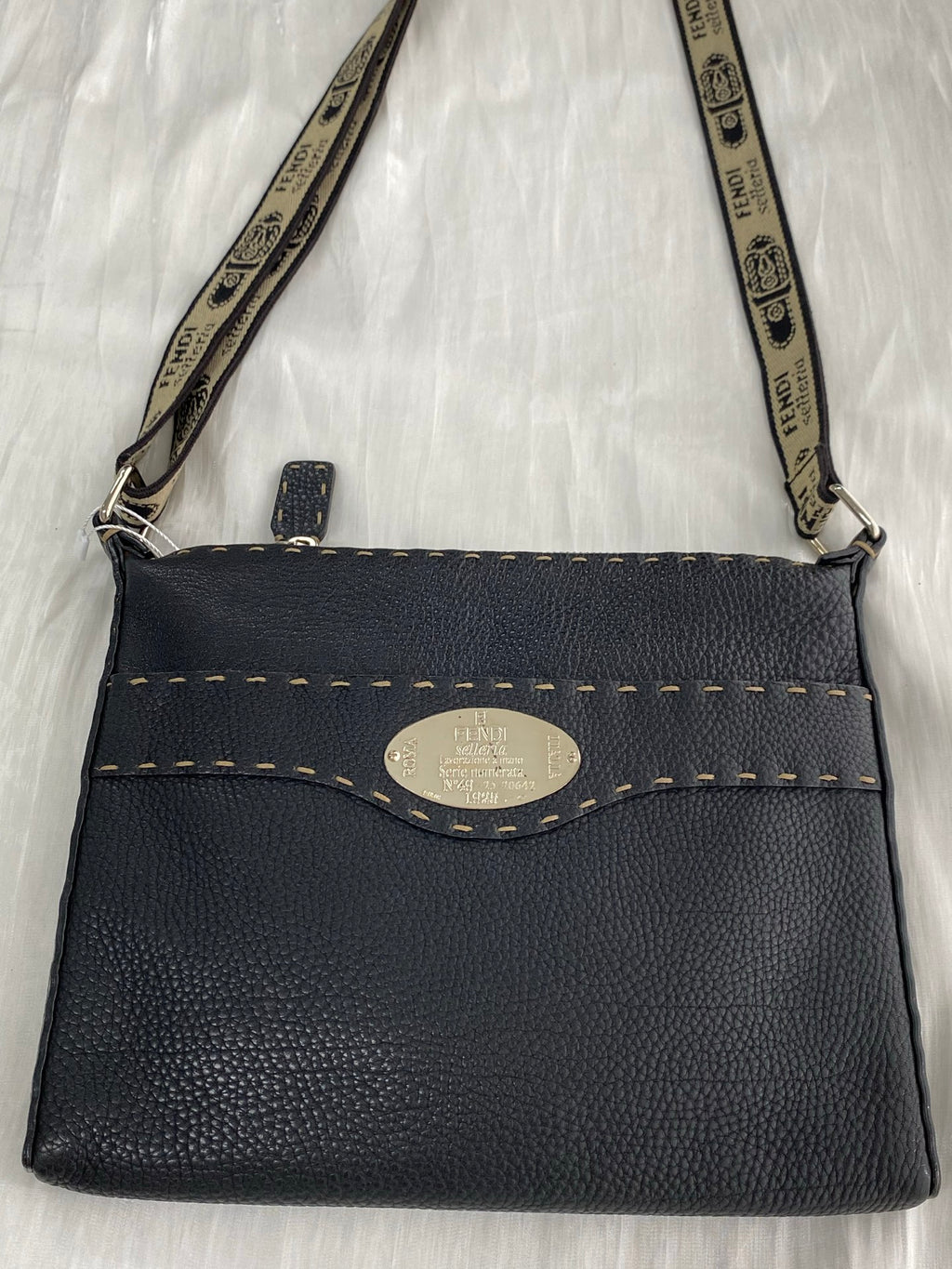FENDI Cavier Canvas strap Shoulder Bag