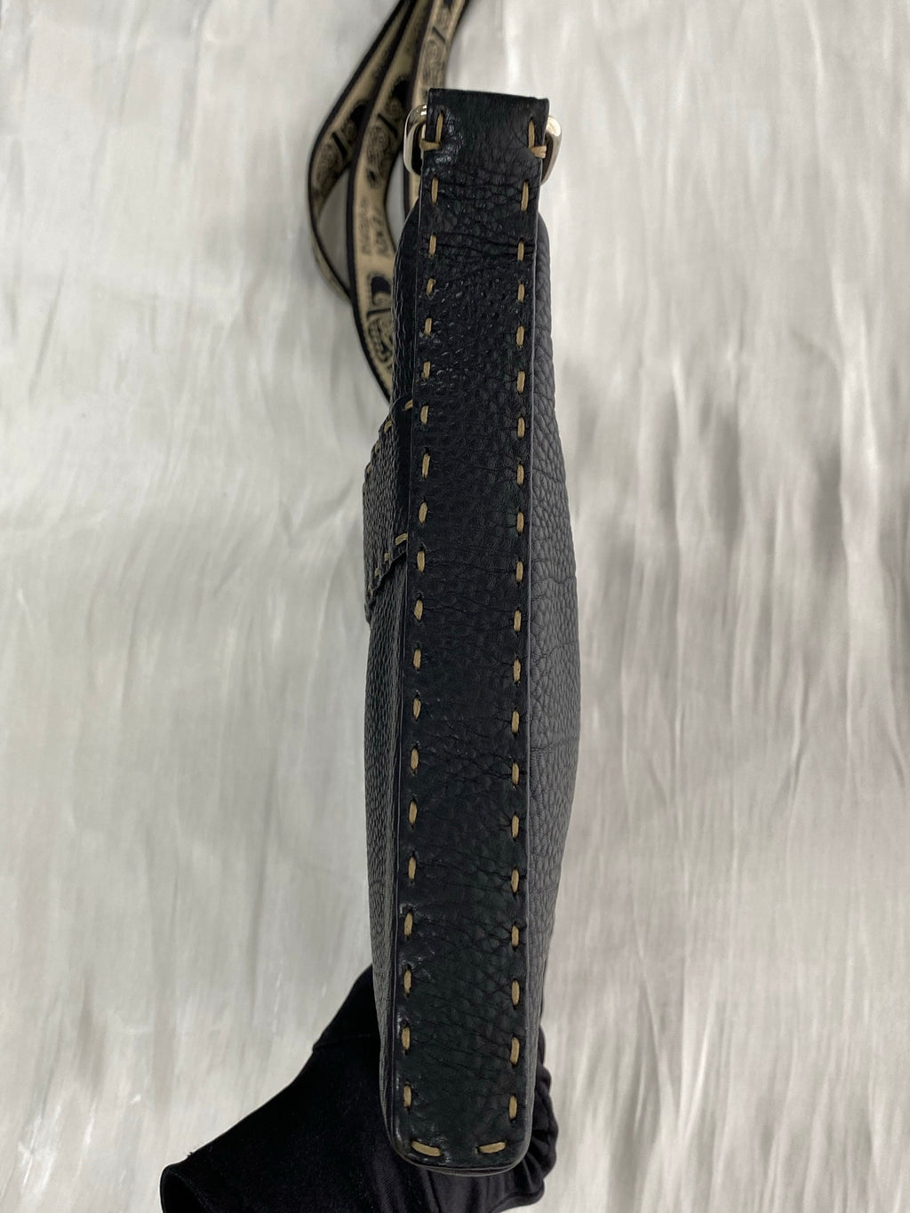 FENDI Cavier Canvas strap Shoulder Bag