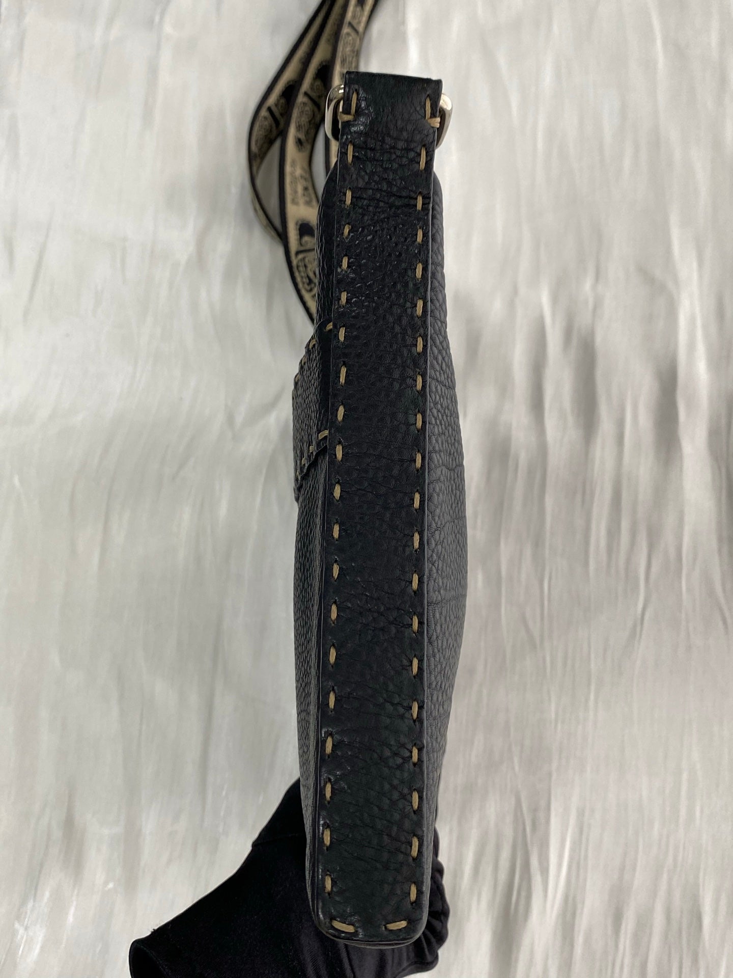 FENDI Cavier Canvas strap Shoulder Bag