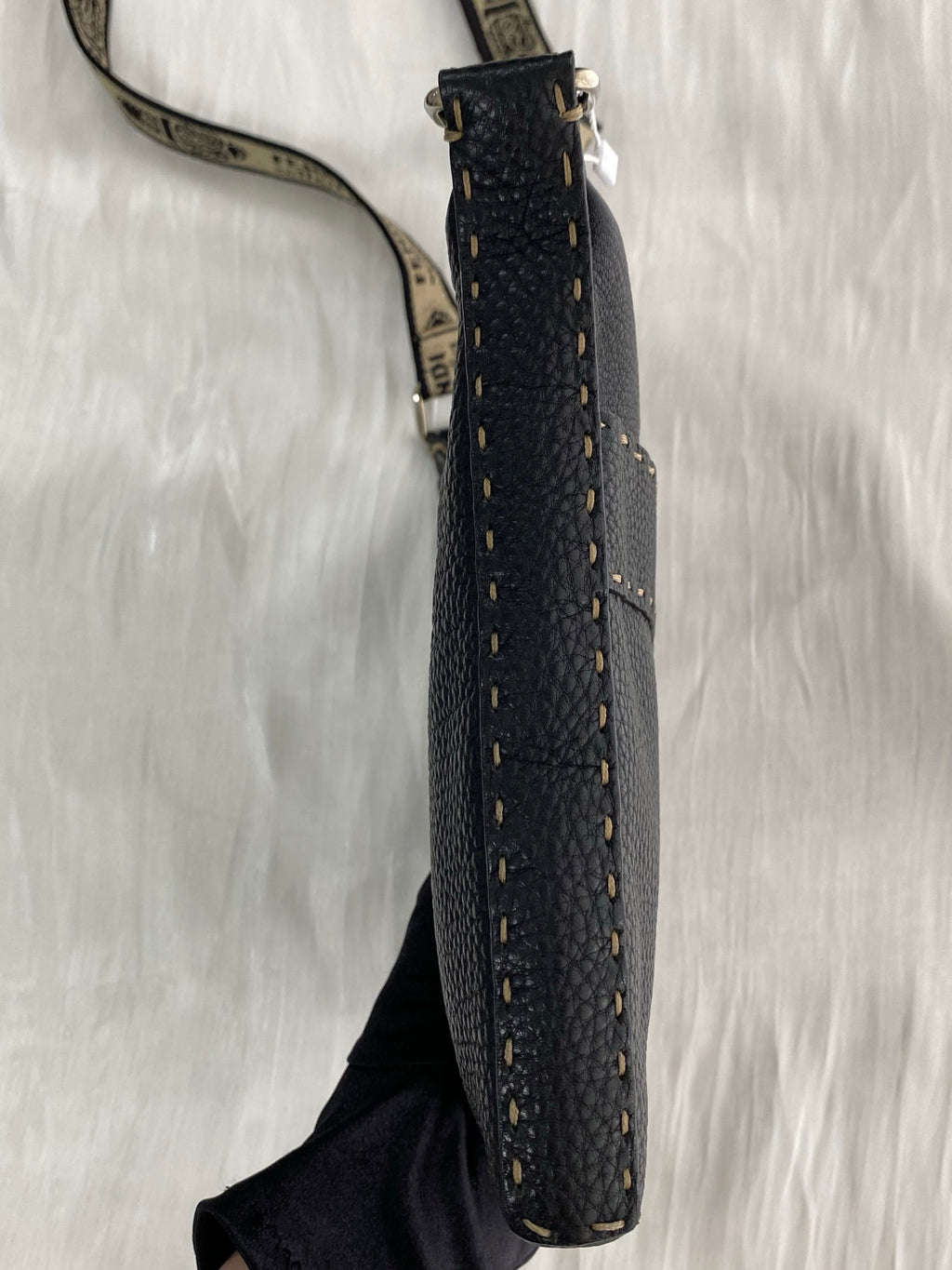 FENDI Cavier Canvas strap Shoulder Bag