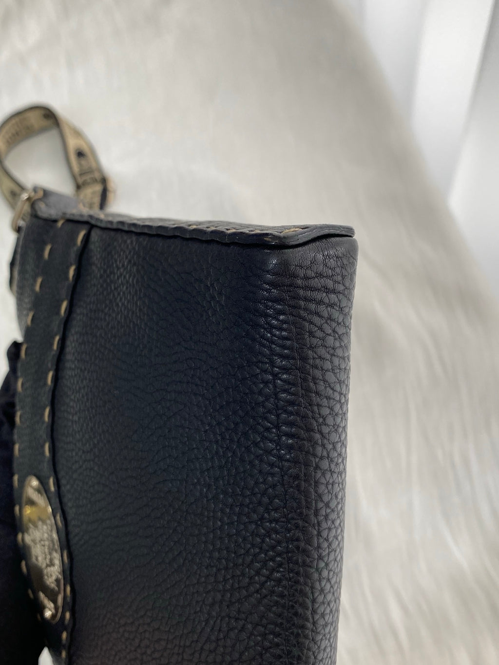 FENDI Cavier Canvas strap Shoulder Bag