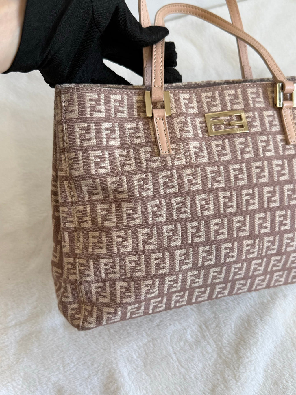 FENDI Zucchino Pink Handbag
