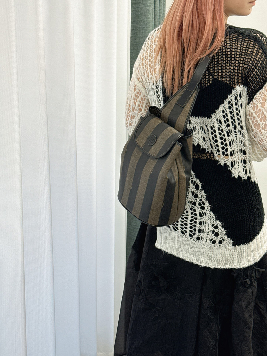 FENDI Pequin Crossbody Bag
