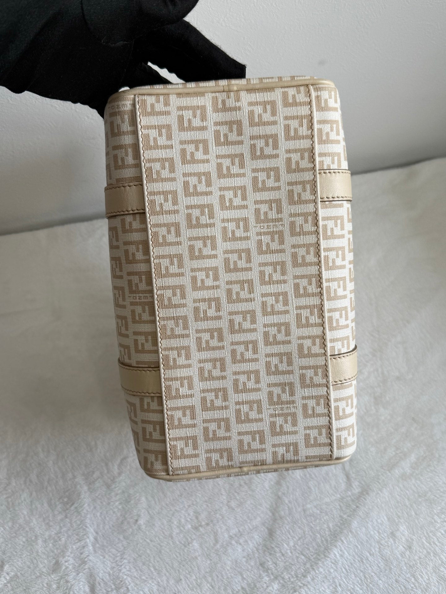 FENDI Zucchino Boston Handbag