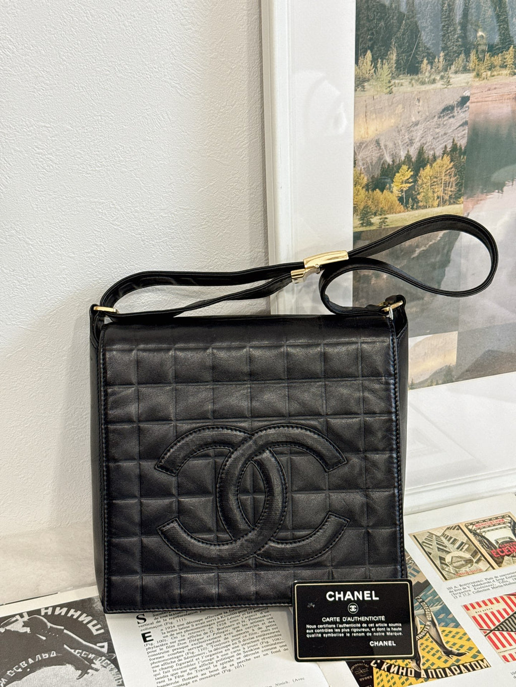 CHANEL Travel Line Double-C Lambskin Shoulderbag
