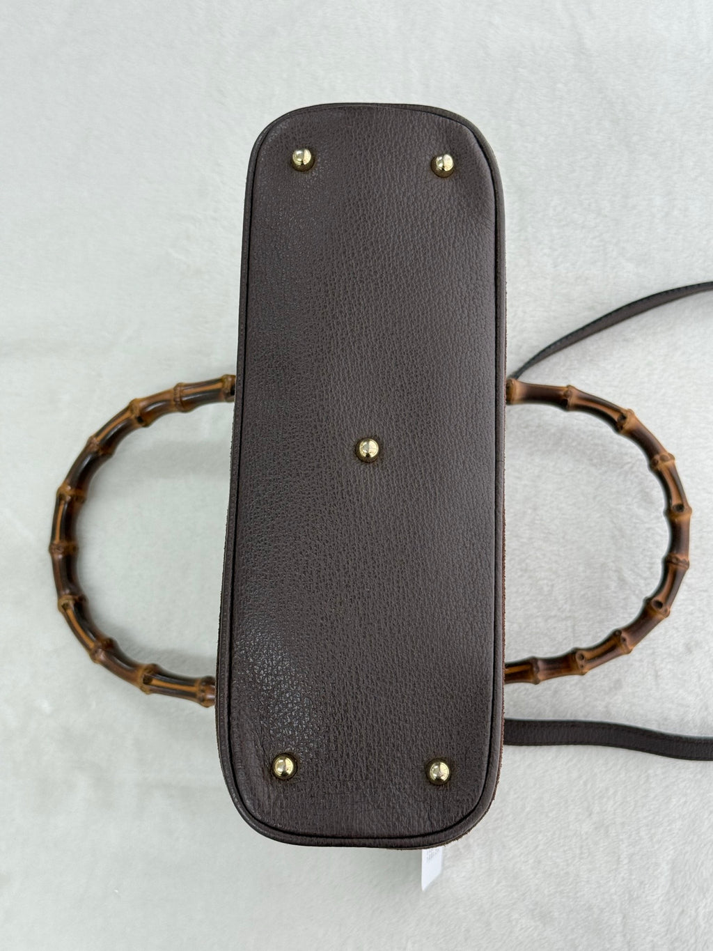 GUCCI Bamboo-handle suede shoulderbag