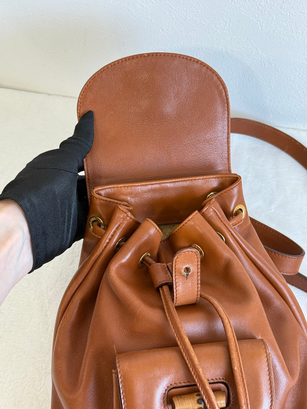 GUCCI Bamboo-handle Backpack