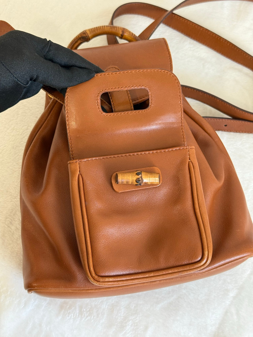 GUCCI Bamboo-handle Backpack
