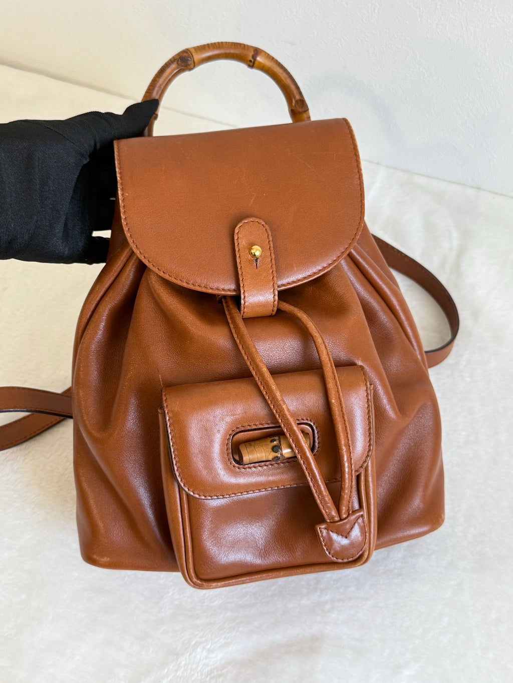 GUCCI Bamboo-handle Backpack