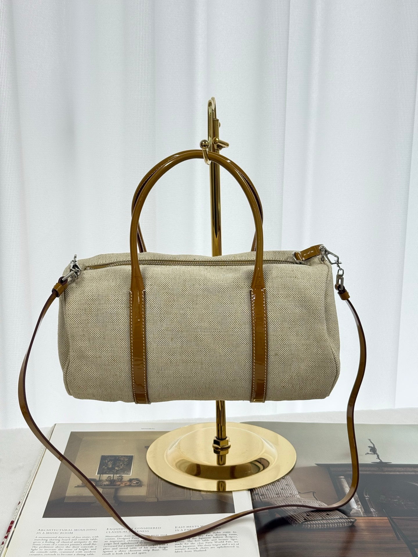 PRADA Canvas Boston Shoulderbag