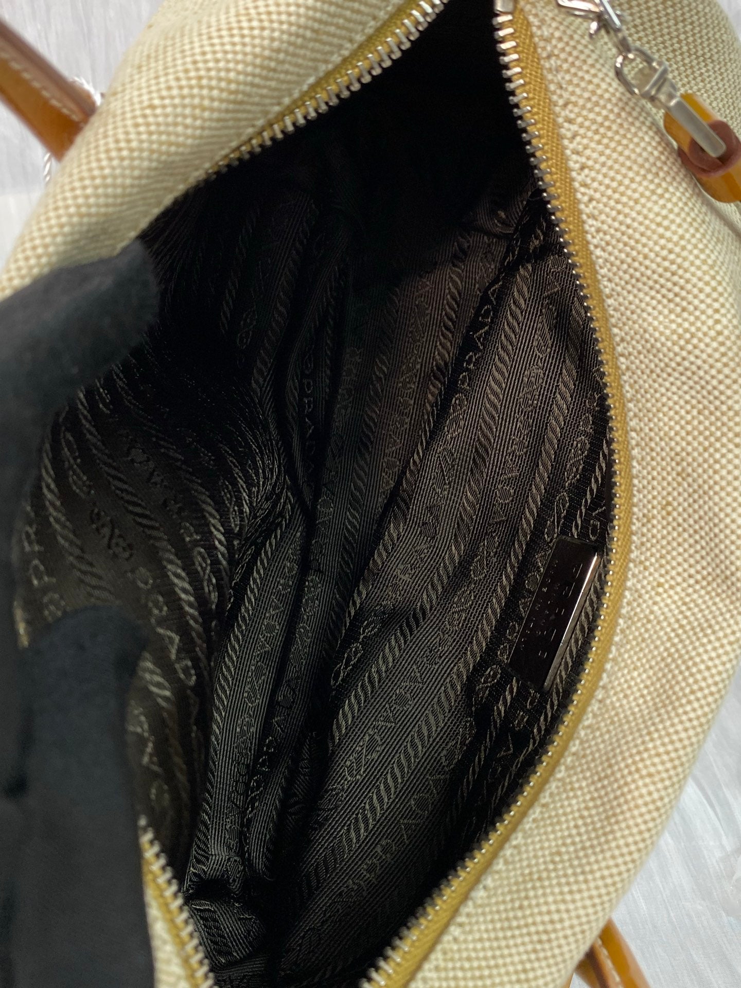 PRADA Canvas Boston Shoulderbag
