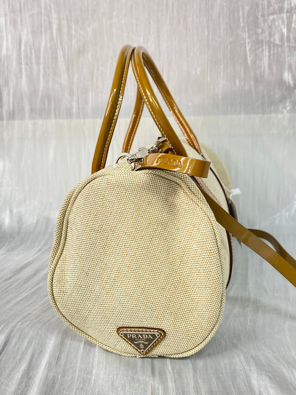 PRADA Canvas Boston Shoulderbag