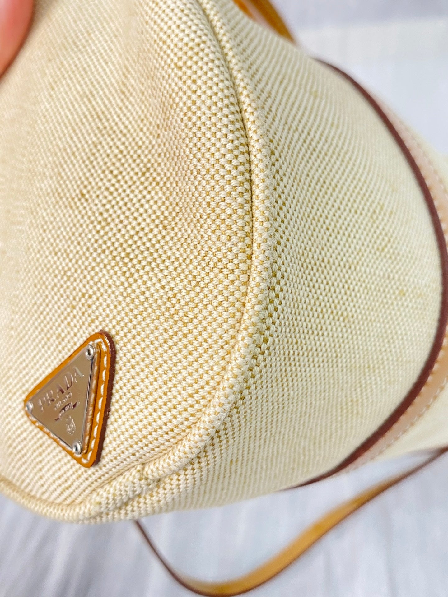 PRADA Canvas Boston Shoulderbag