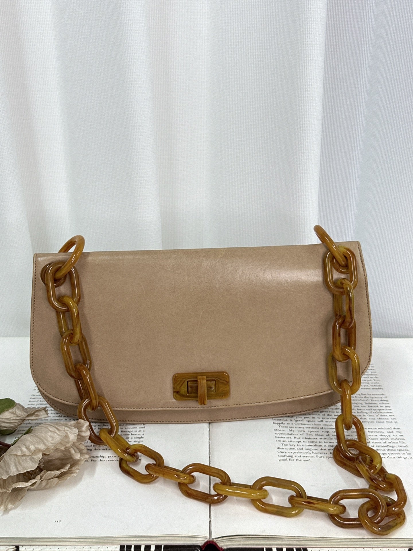 PRADA Tortoiseshell resin strap Shoulderbag