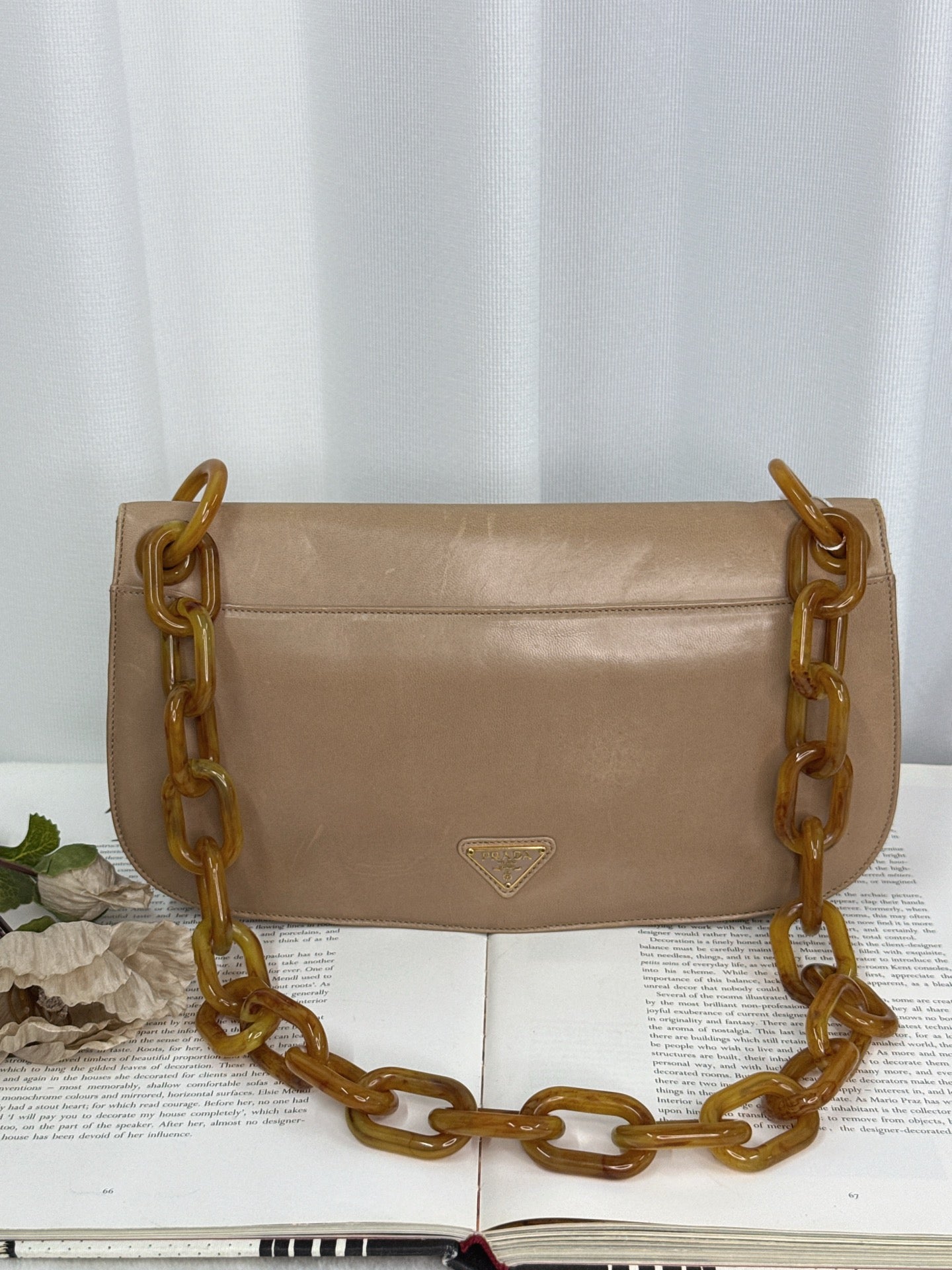 PRADA Tortoiseshell resin strap Shoulderbag