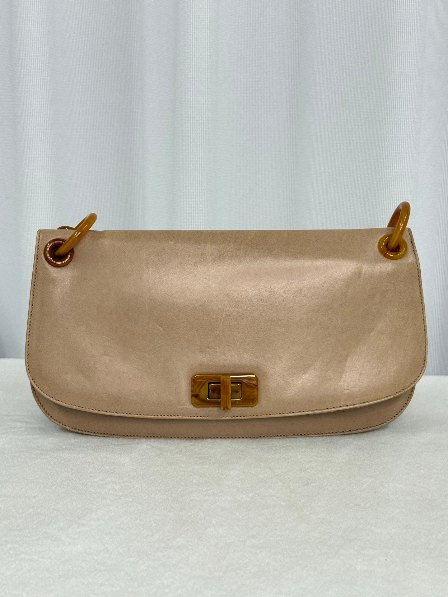 PRADA Tortoiseshell resin strap Shoulderbag