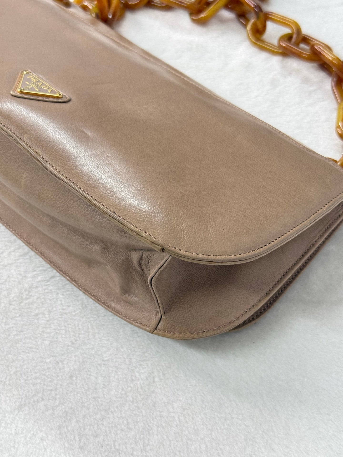 PRADA Tortoiseshell resin strap Shoulderbag
