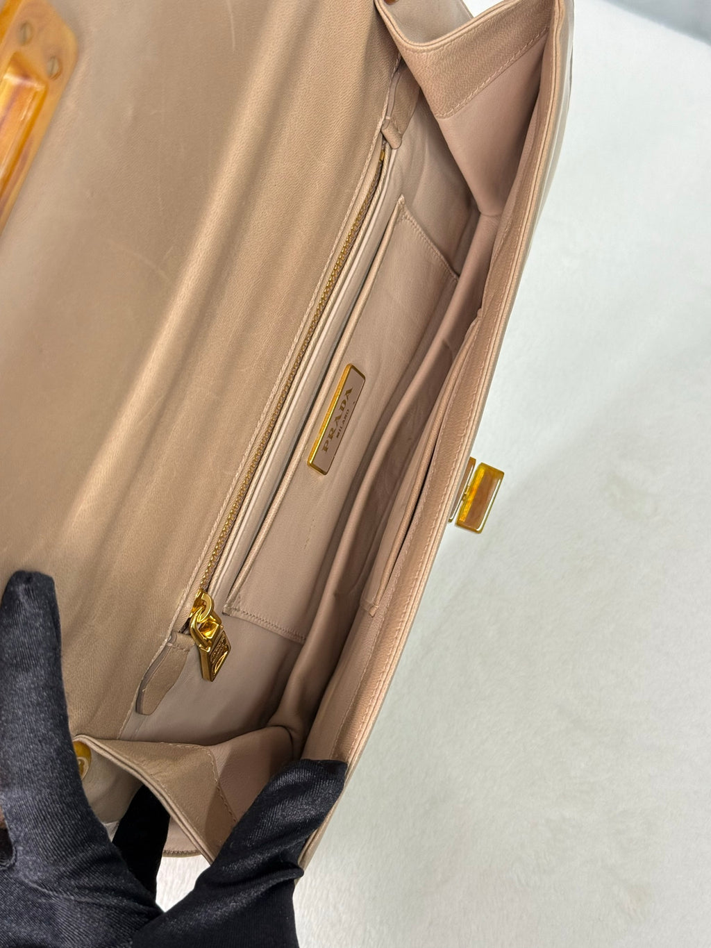 PRADA Tortoiseshell resin strap Shoulderbag