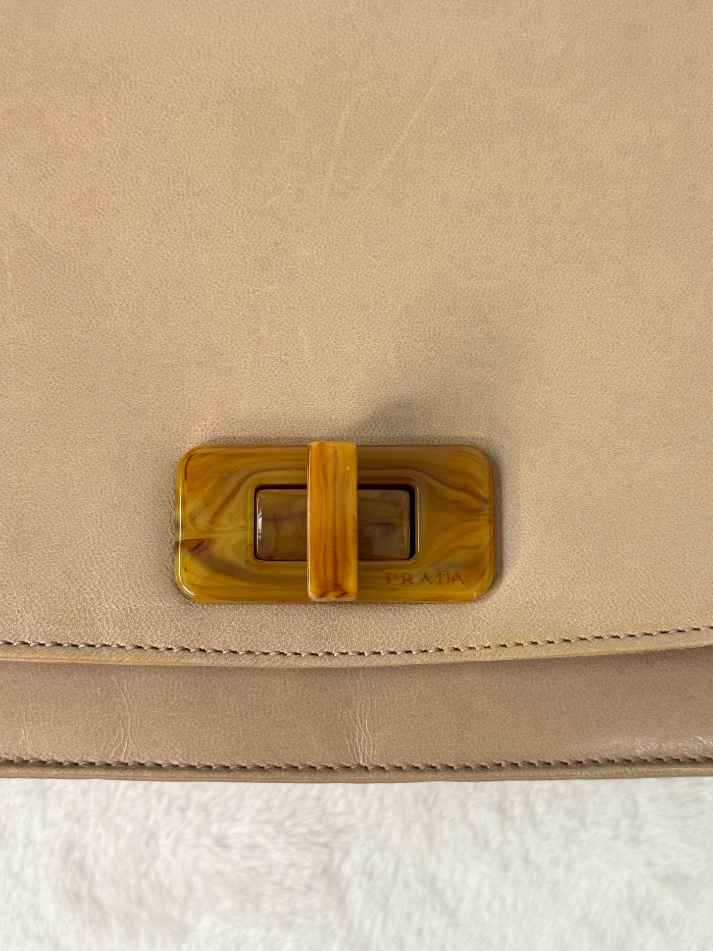 PRADA Tortoiseshell resin strap Shoulderbag