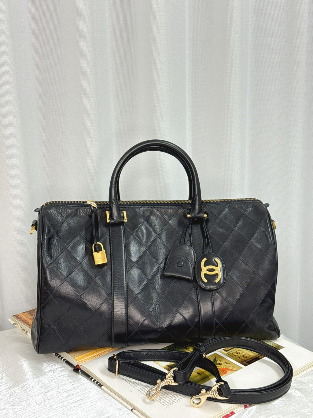 CHANEL Diamond quilted Travel bag