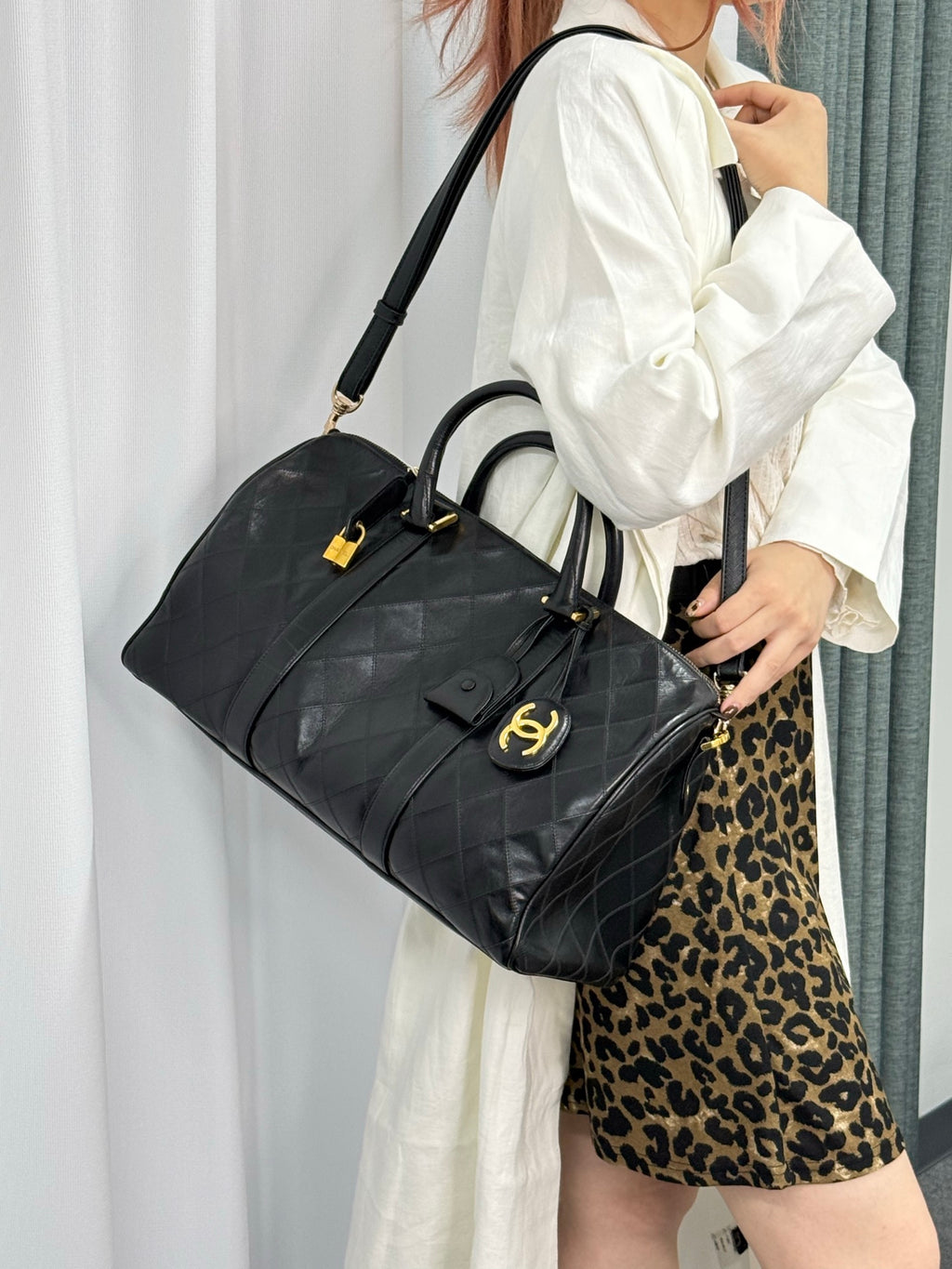 CHANEL Diamond quilted Travel bag
