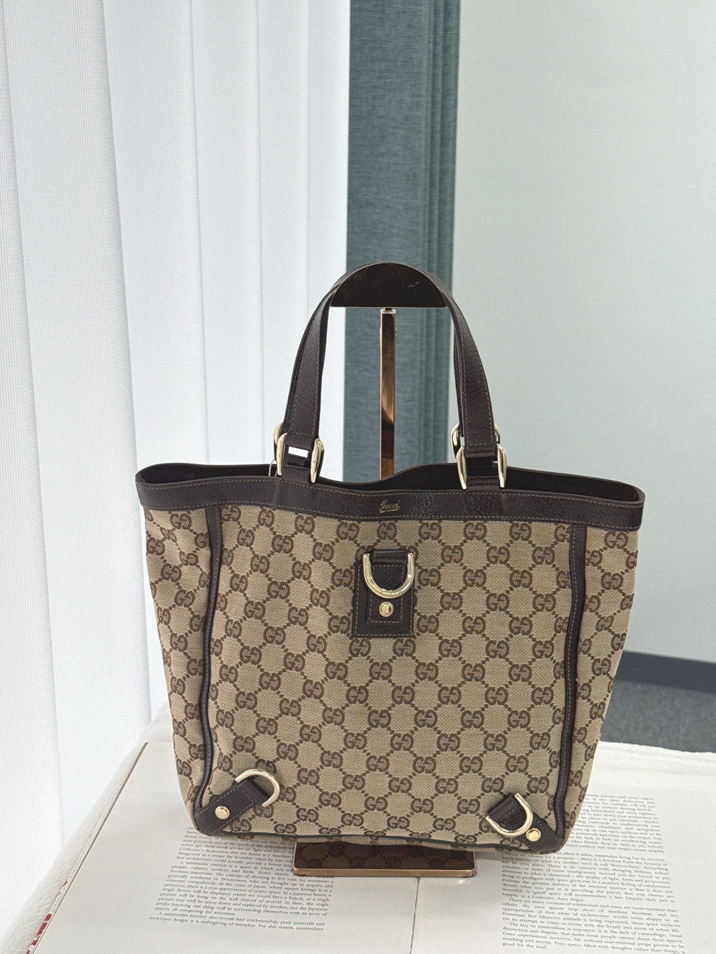 GUCCI  GG Supreme Denim Handbag