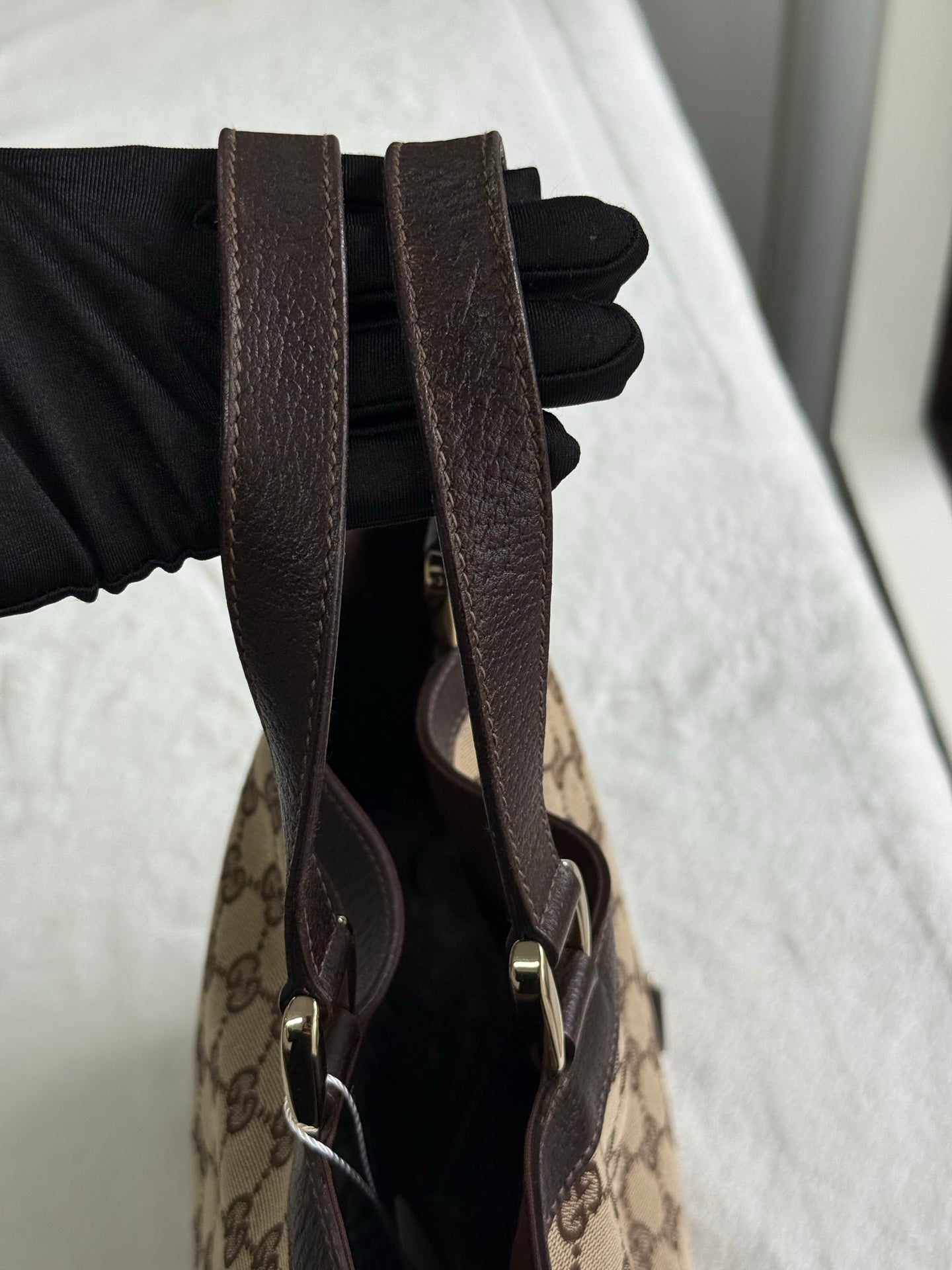 GUCCI  GG Supreme Denim Handbag