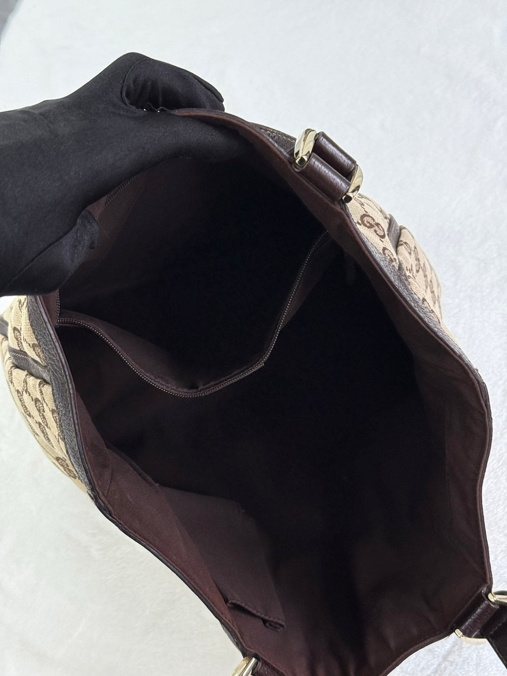 GUCCI  GG Supreme Denim Handbag