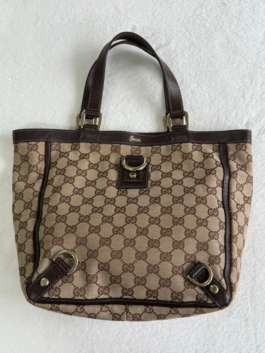 GUCCI  GG Supreme Denim Handbag