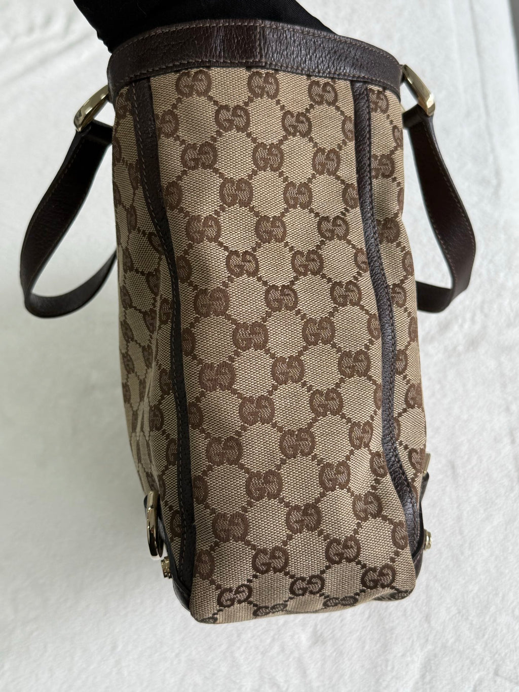 GUCCI  GG Supreme Denim Handbag