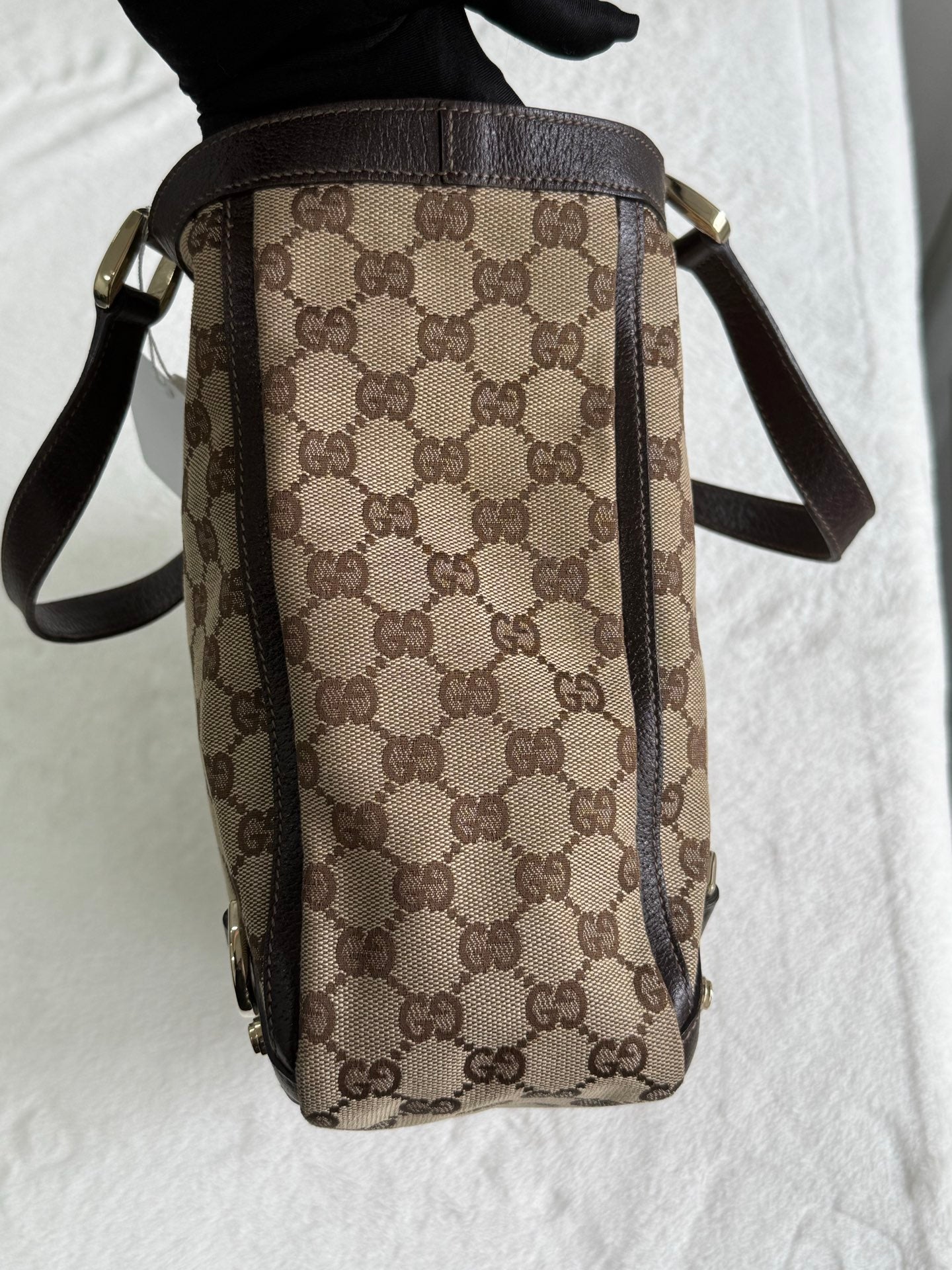 GUCCI  GG Supreme Denim Handbag