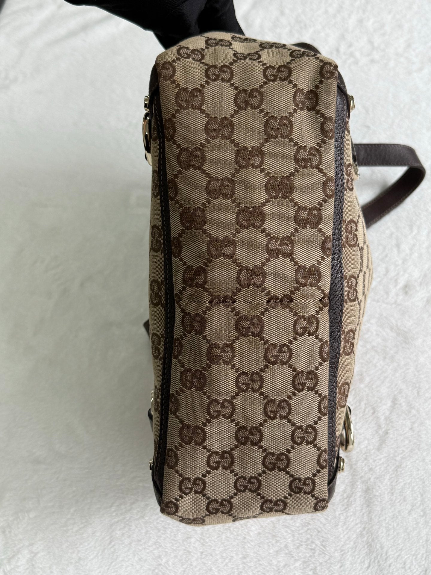 GUCCI  GG Supreme Denim Handbag