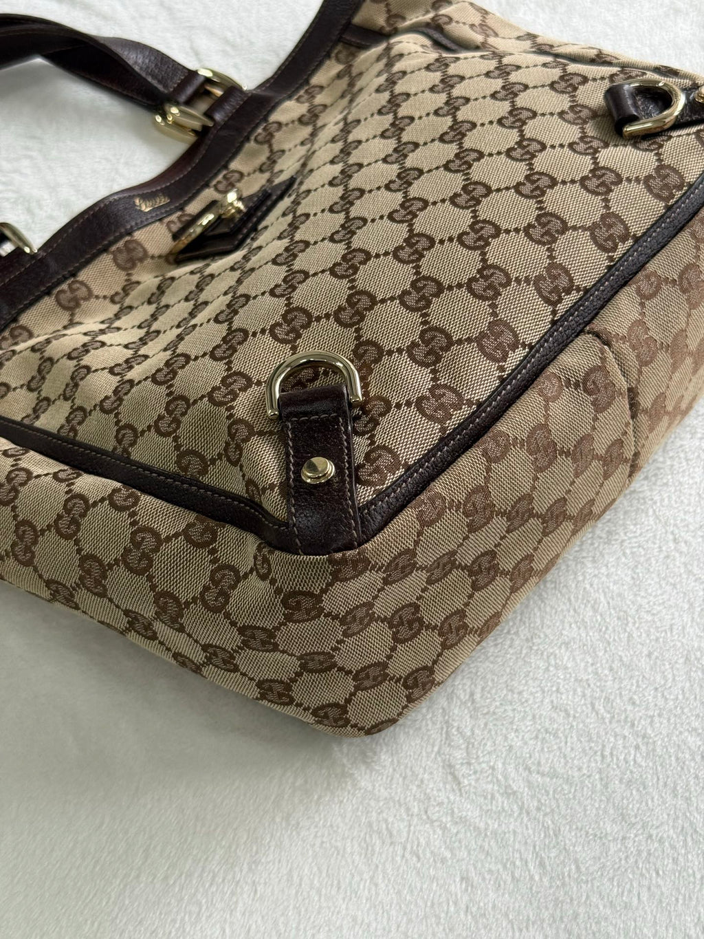 GUCCI  GG Supreme Denim Handbag