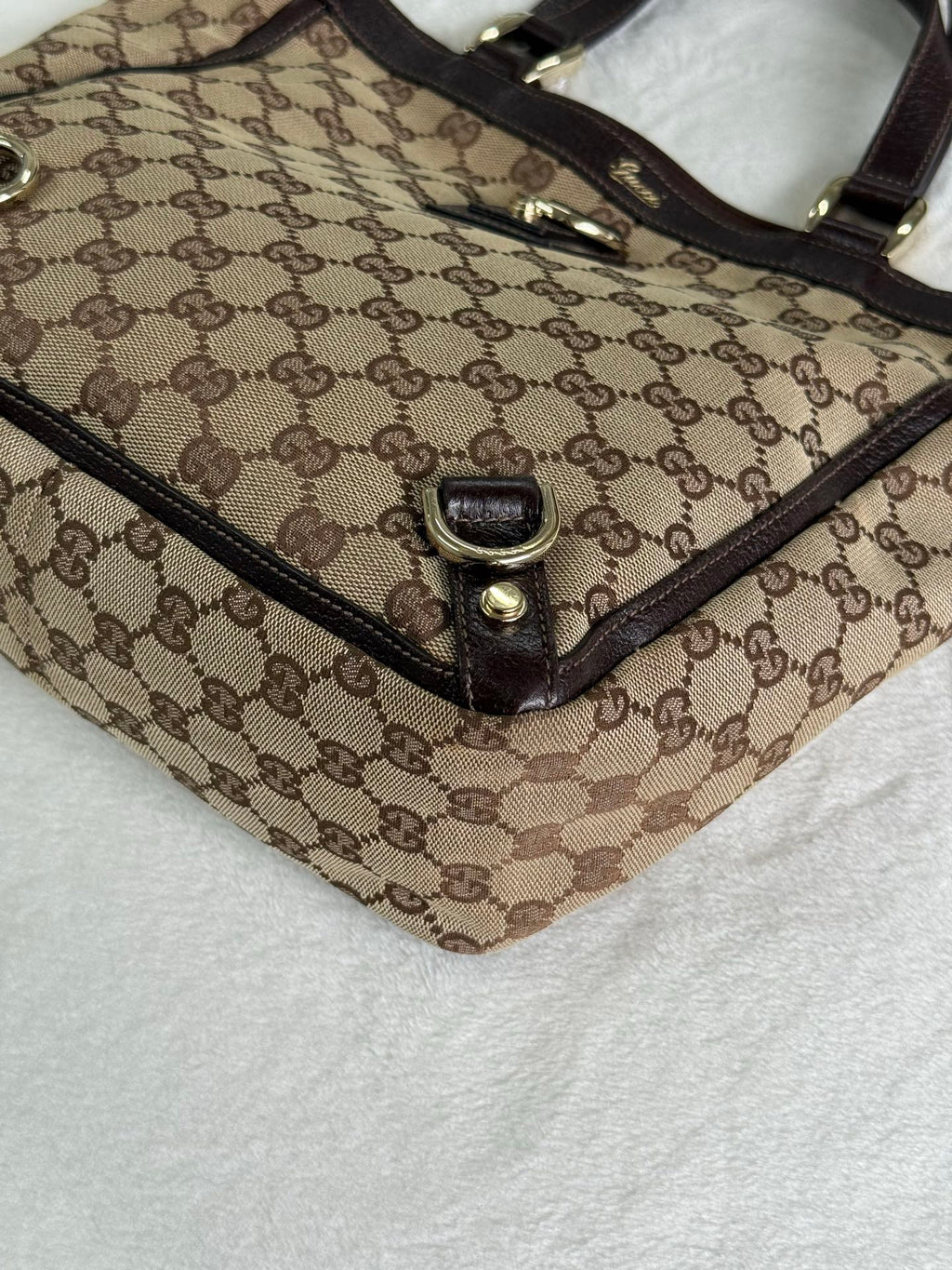 GUCCI  GG Supreme Denim Handbag