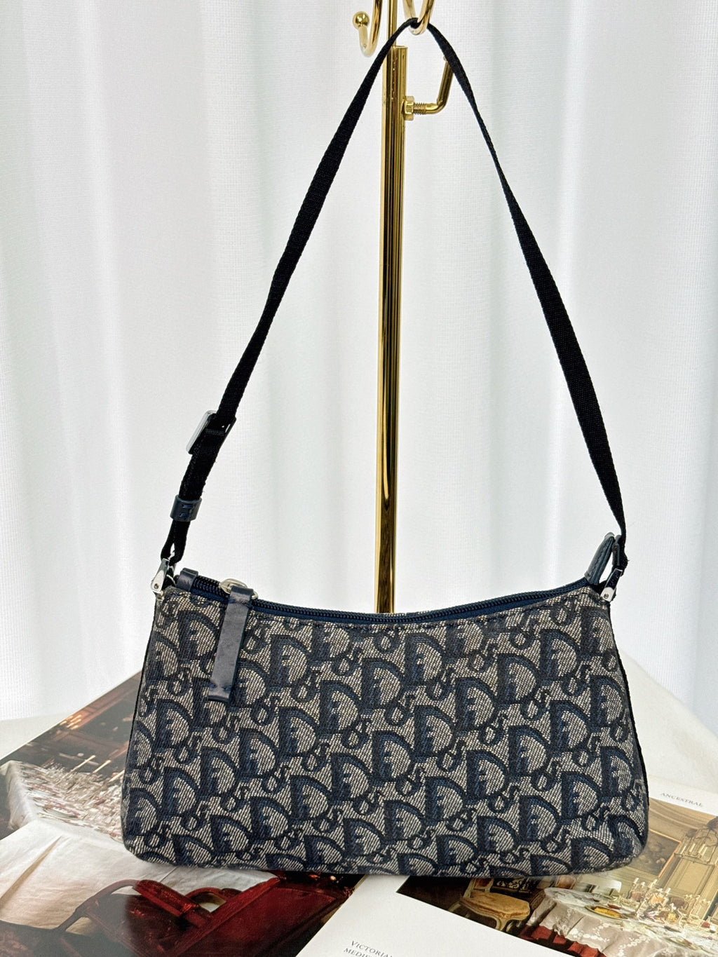 DIOR D'oblique Denim Shoulder bag
