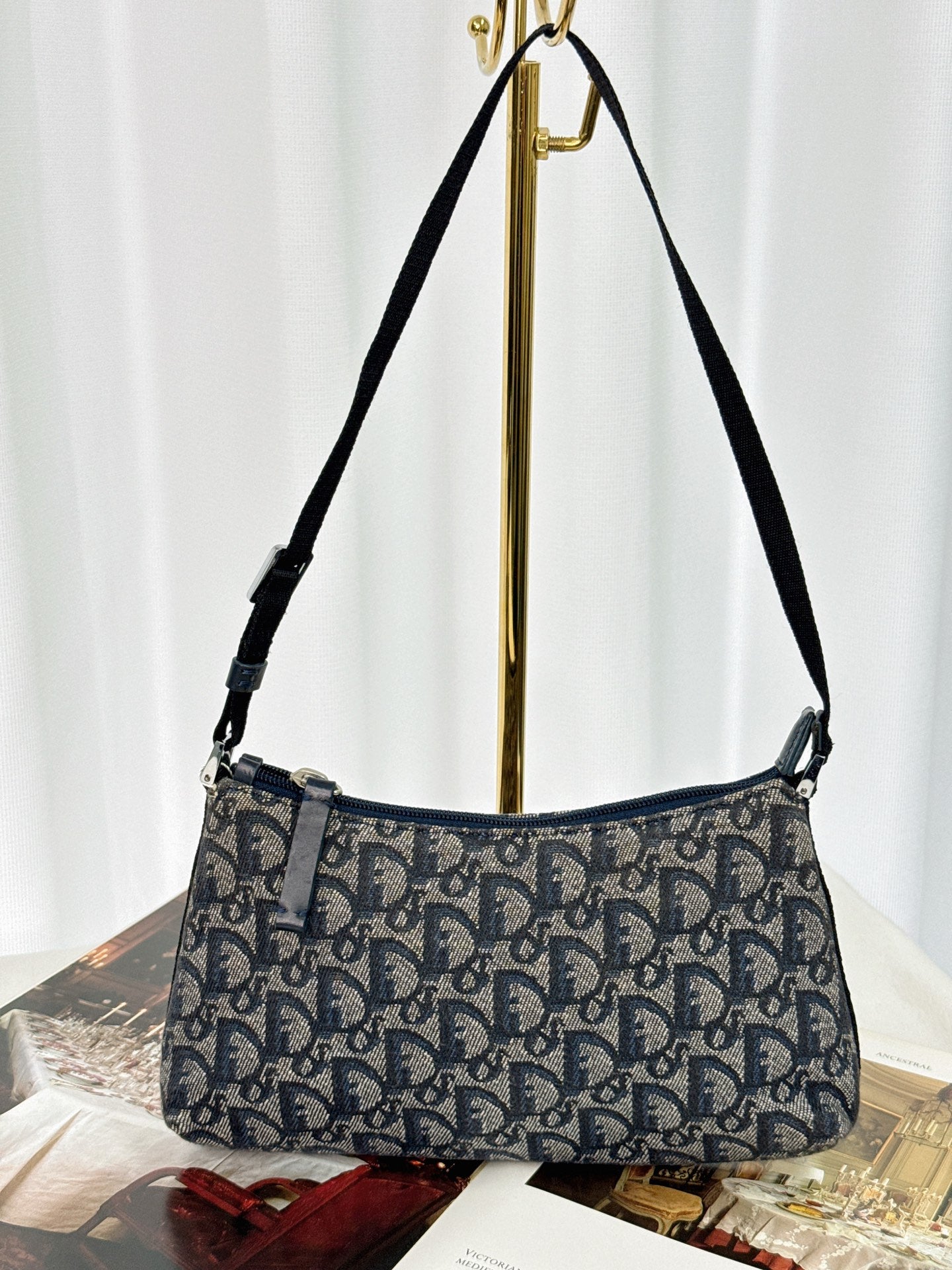 DIOR D'oblique Denim Shoulder bag