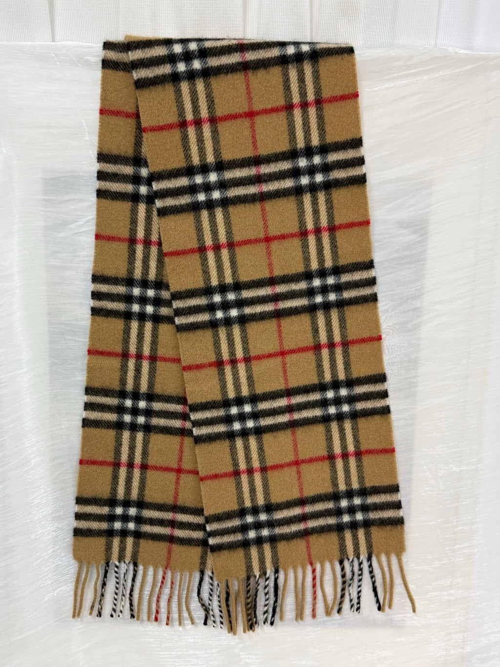 BURBERRY Check pattern Cashmere Scarf