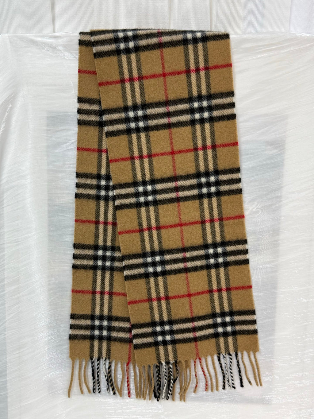 BURBERRY Check pattern Cashmere Scarf