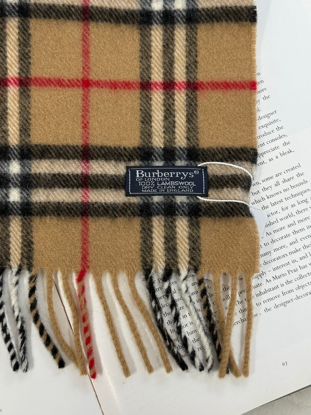 BURBERRY Check pattern Cashmere Scarf