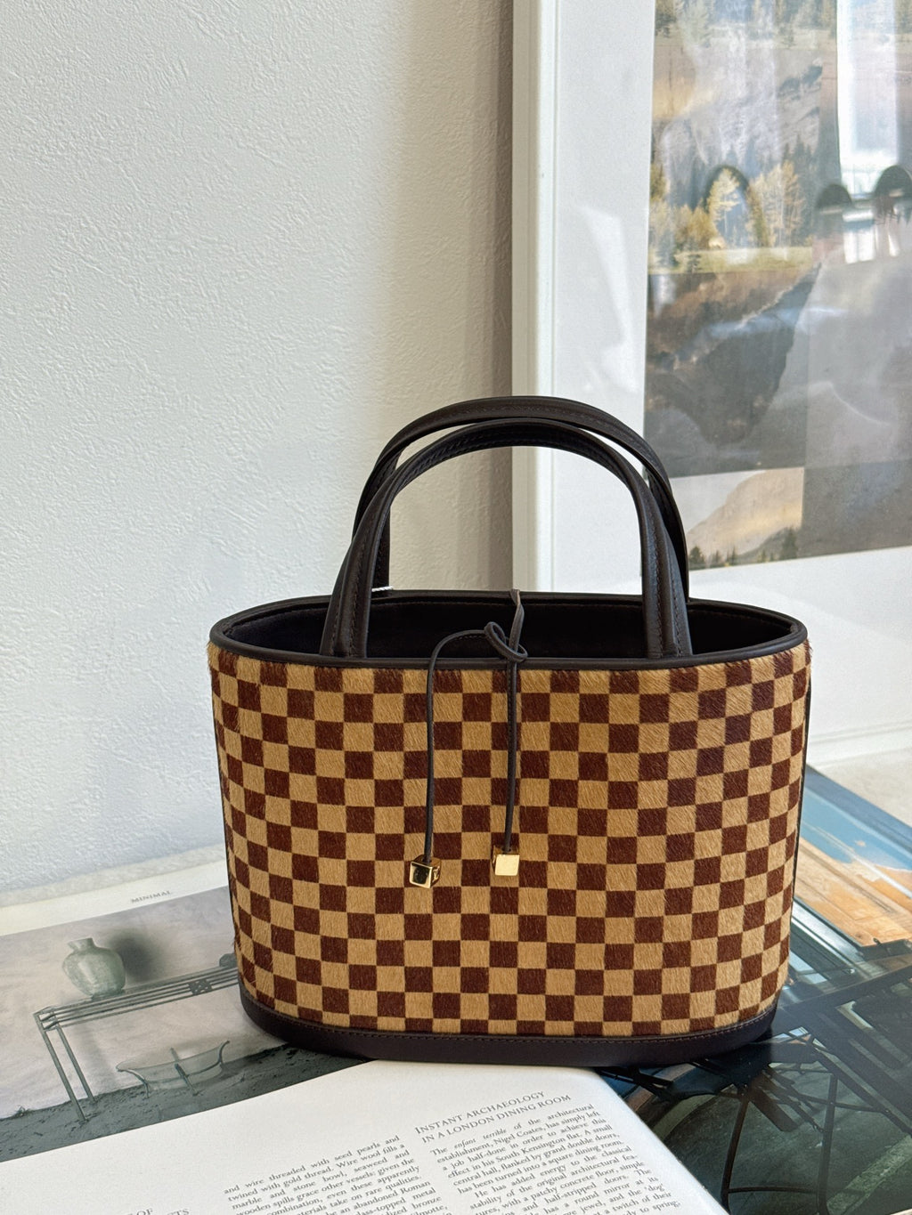LOUIS VUITTON Damier Pony hair leather