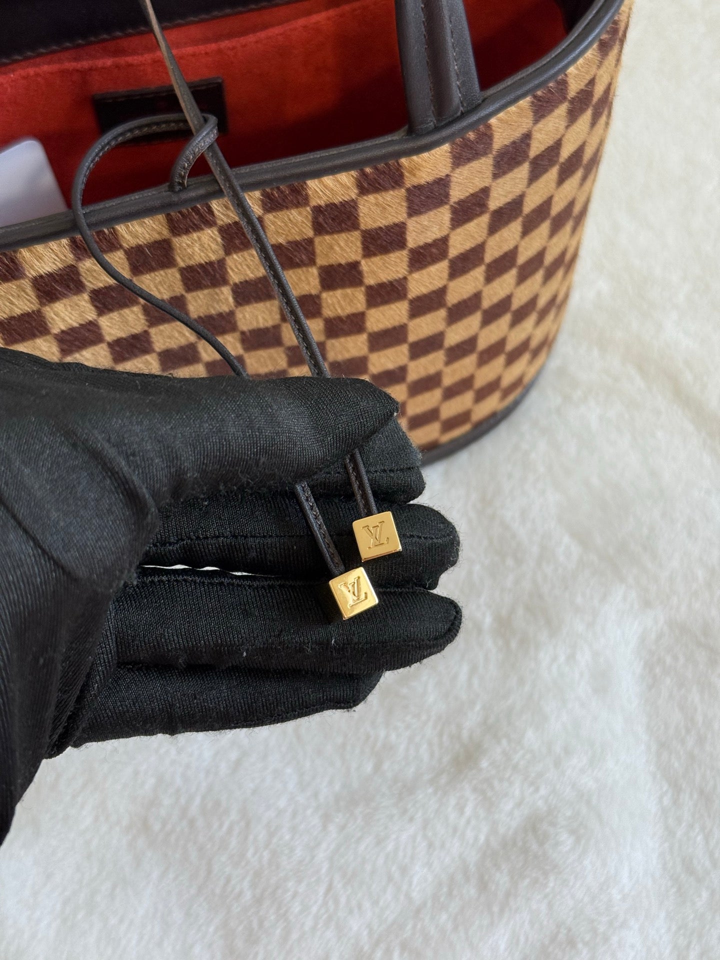 LOUIS VUITTON Damier Pony hair leather