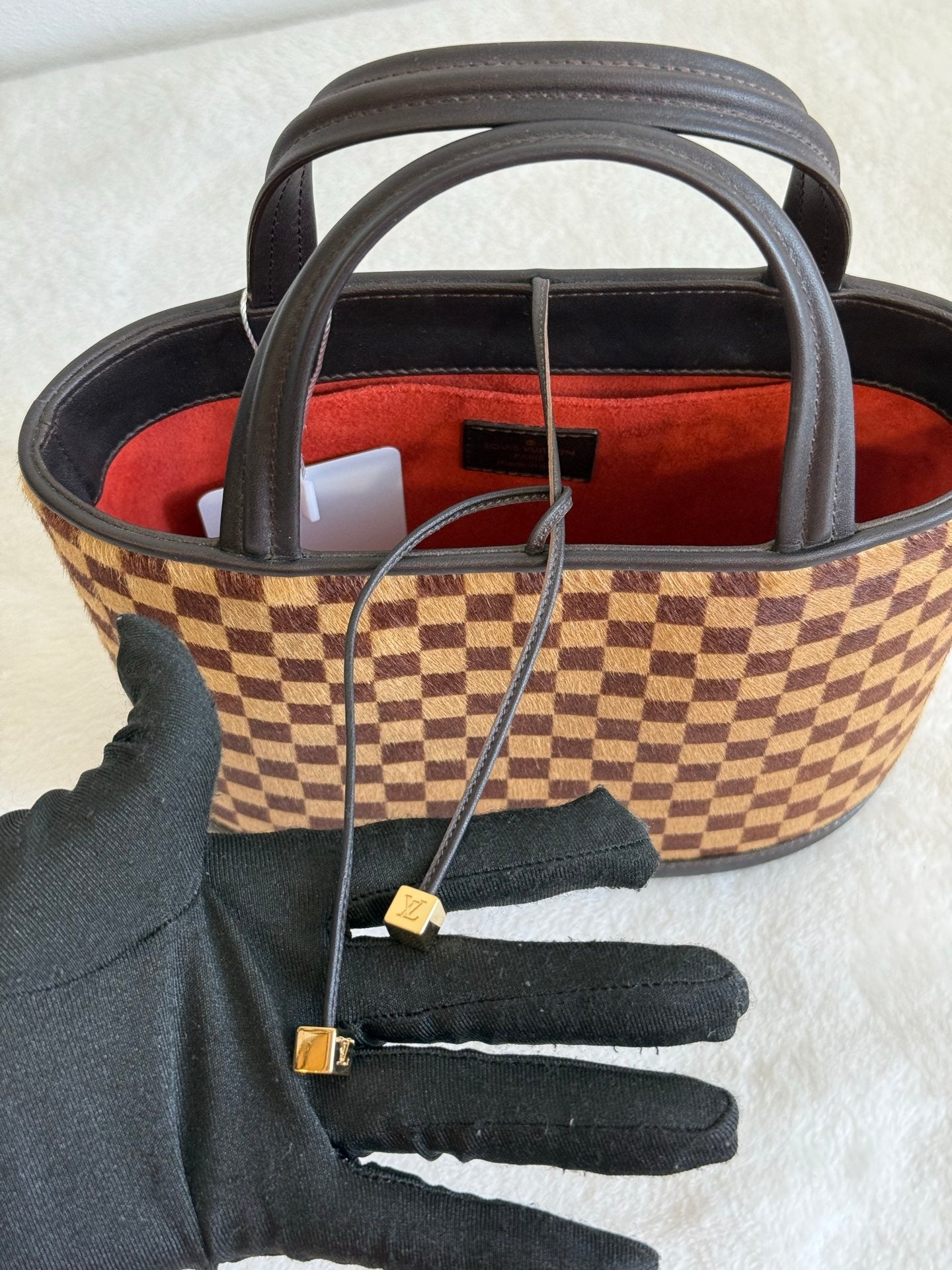 LOUIS VUITTON Damier Pony hair leather