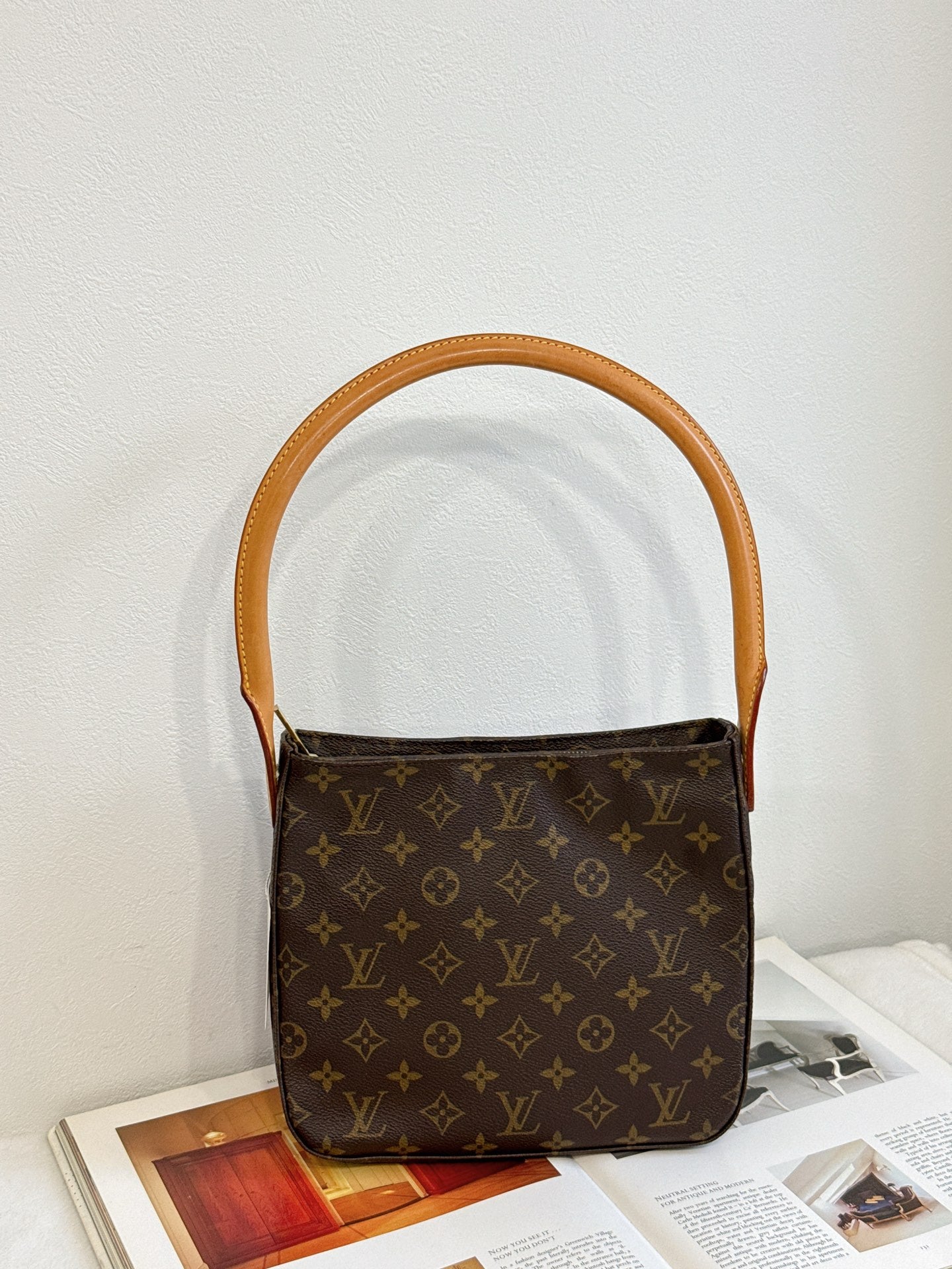 LOUIS VUITTON Monogram Looping  Medium Handbag