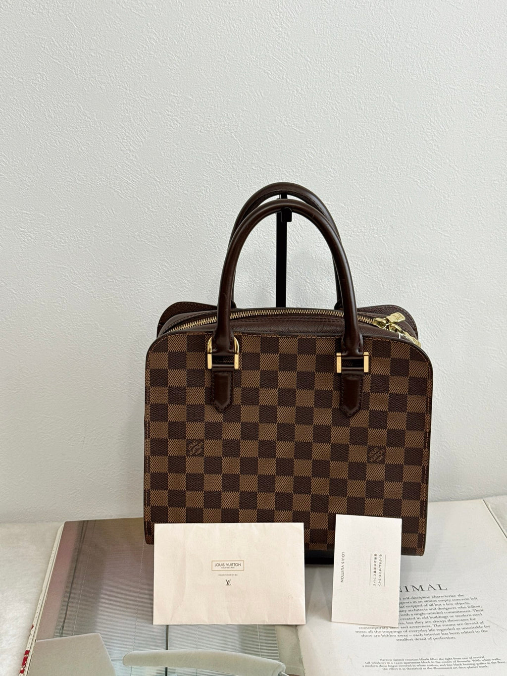 LOUIS VUITTON Damier Tri-layered Handbag