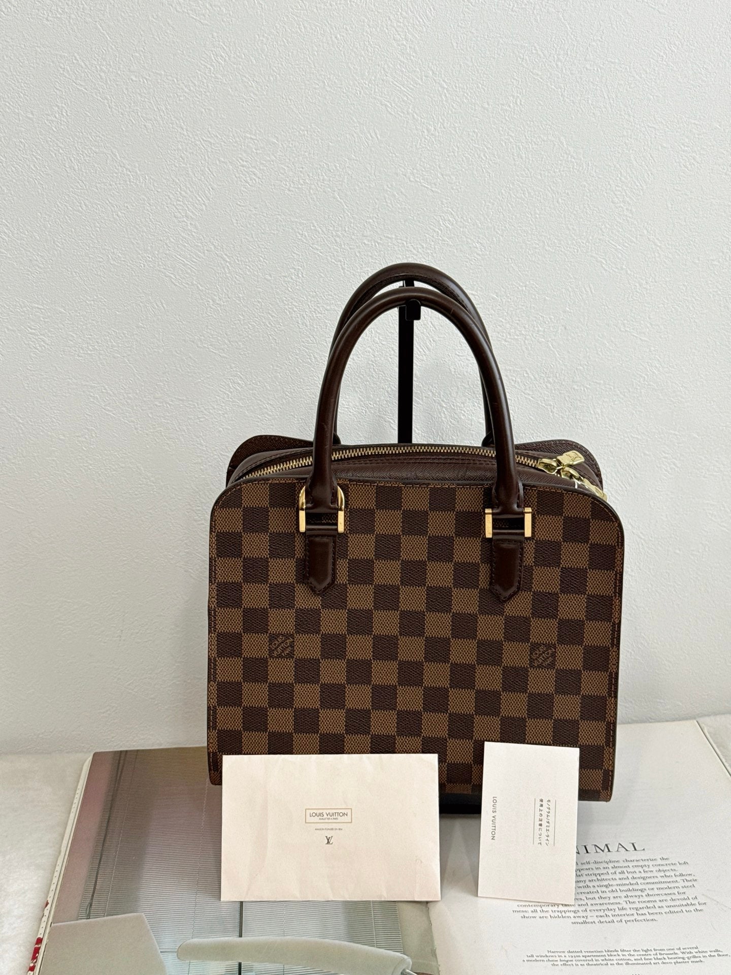 LOUIS VUITTON Damier Tri-layered Handbag